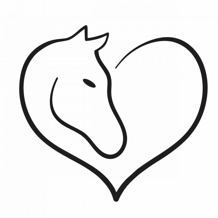 love pferd aufkleber für pferdeanhänger.