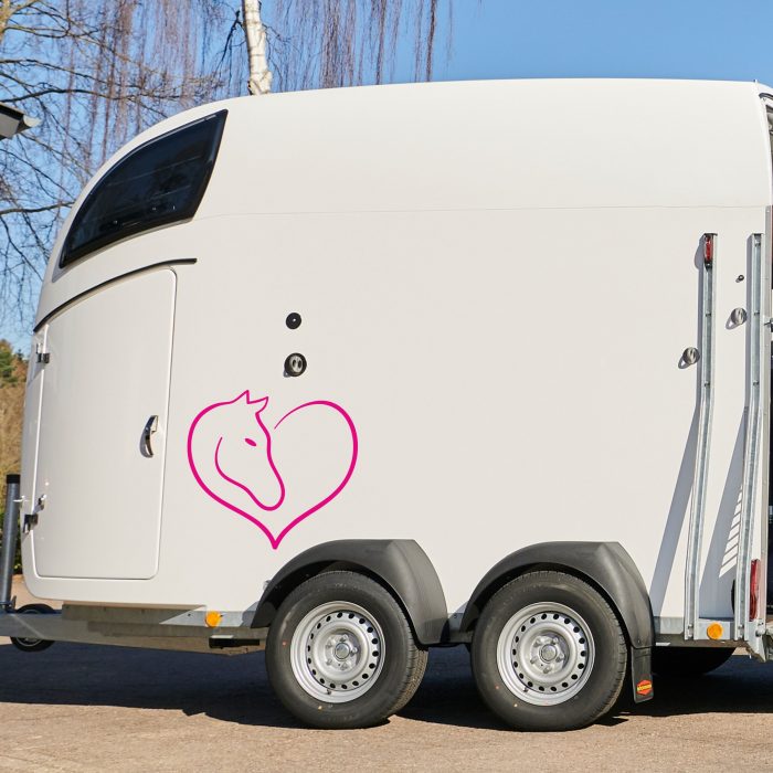love pferd aufkleber für pferdeanhänger.