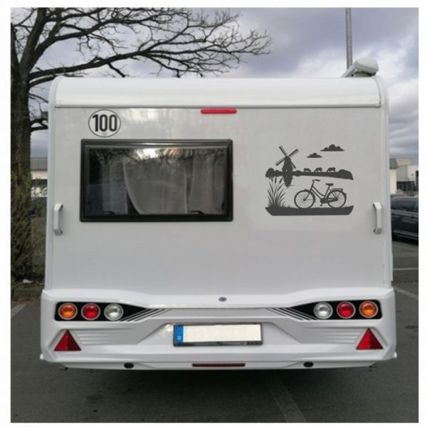 holland motiv windmühle aufkleber wohnmobil.
