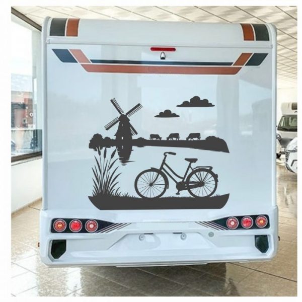 holland motiv windmühle aufkleber wohnmobil.