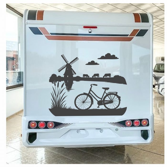 holland motiv windmühle aufkleber wohnmobil.