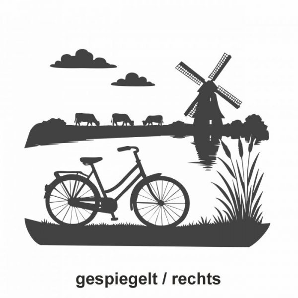 holland motiv windmühle aufkleber wohnmobil.