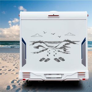 dünenweg zum strand aufkleber wohnmobil bis xxl