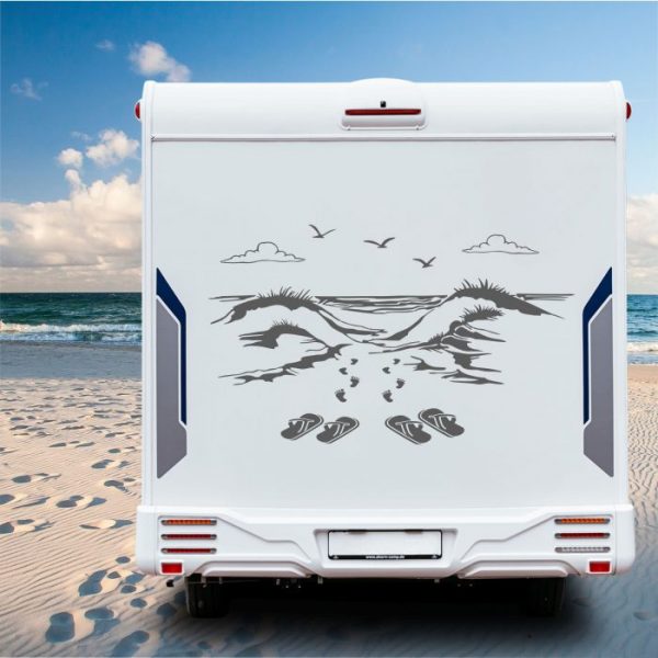dünenweg zum strand aufkleber wohnmobil bis xxl