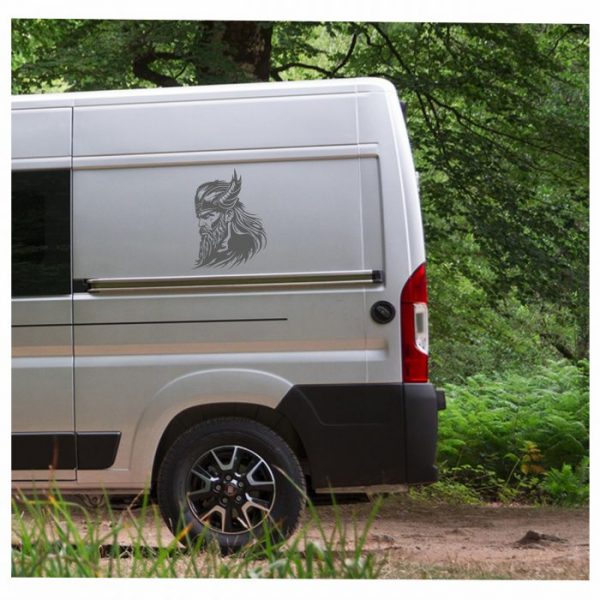 wikinger viking wohnmobil aufkleber