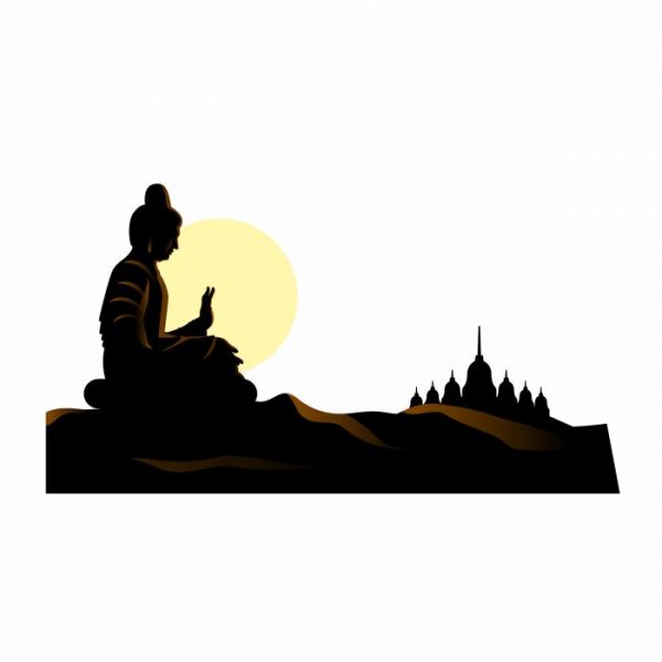 buddha betend digitaldruck aufkleber bis xxl