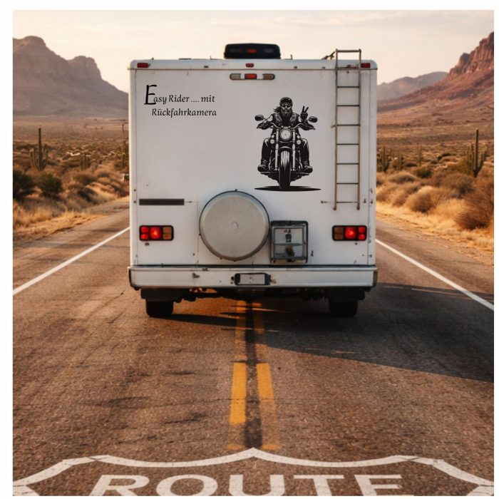 wohnmobil aufkleber rocker 66 motorrad xxl