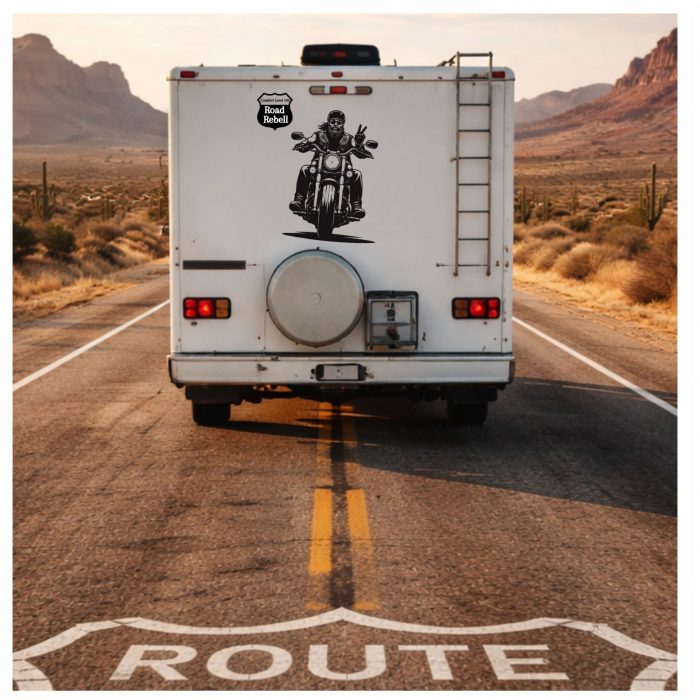 wohnmobil aufkleber rocker 66 motorrad xxl