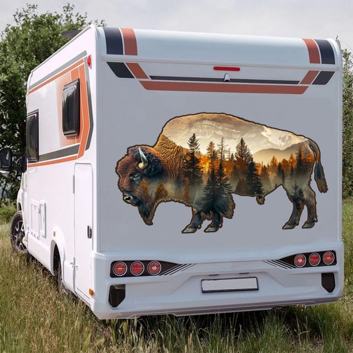 wohnmobil aufkleber büffel groß indoor/ outdoor