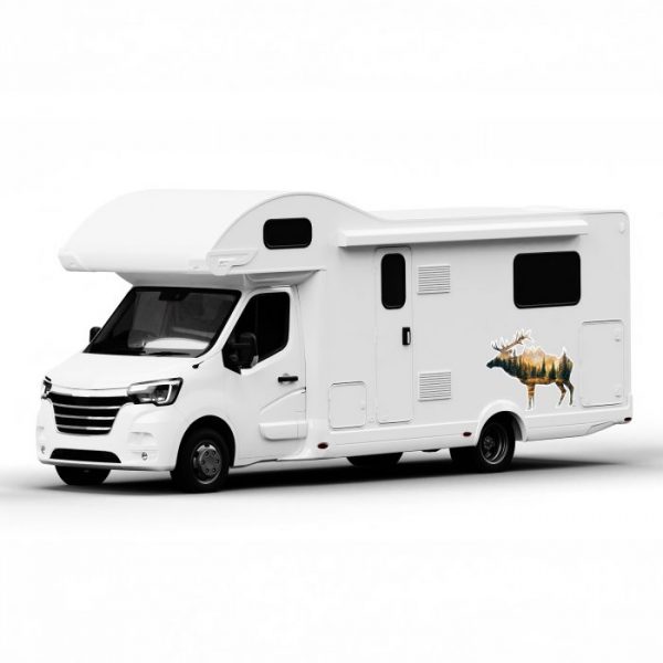 wohnmobil aufkleber elch großes dekor