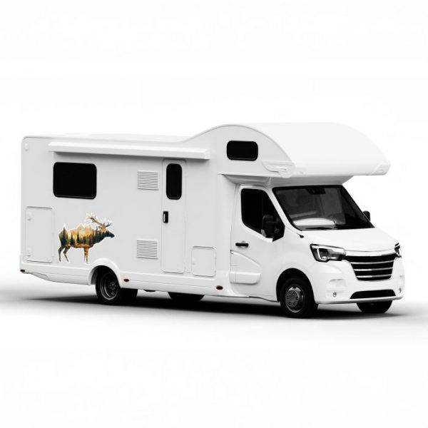 wohnmobil aufkleber elch großes dekor