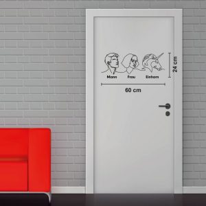 800 0873 toilettenschild mann frau einhorn abmessung 01