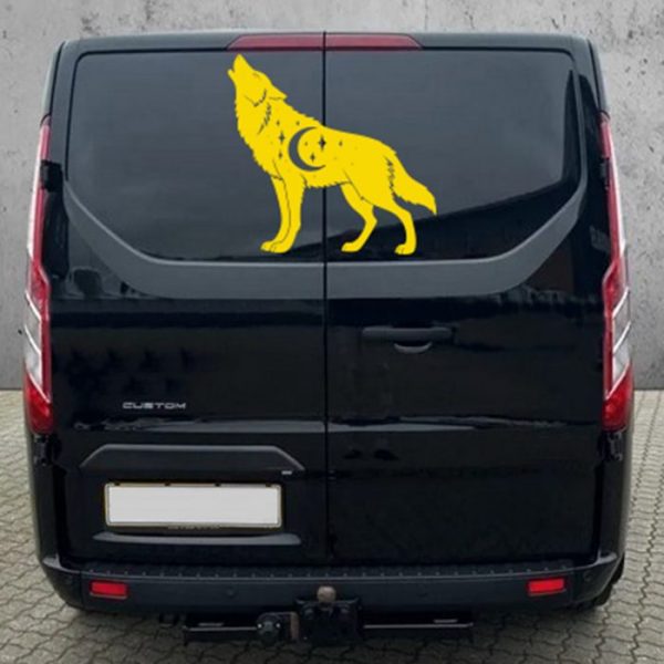 wohnmobil aufkleber wolf bei nacht größe bis xxl wetterfest