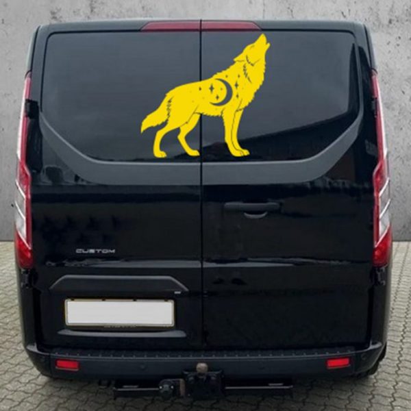wohnmobil aufkleber wolf bei nacht größe bis xxl wetterfest