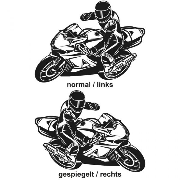 960 0678 biker daumen hoch links rechts