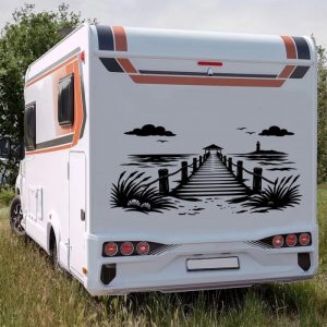 ostsee steg aufkleber wohnmobil wunschfarbe