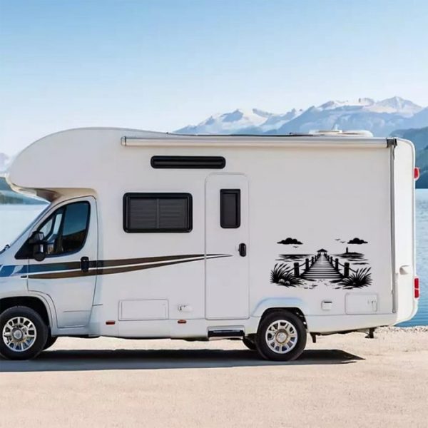 ostsee steg aufkleber wohnmobil wunschfarbe