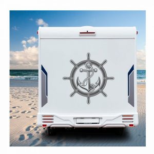 steuerrad mit anker wohnmobil aufkleber bis xl
