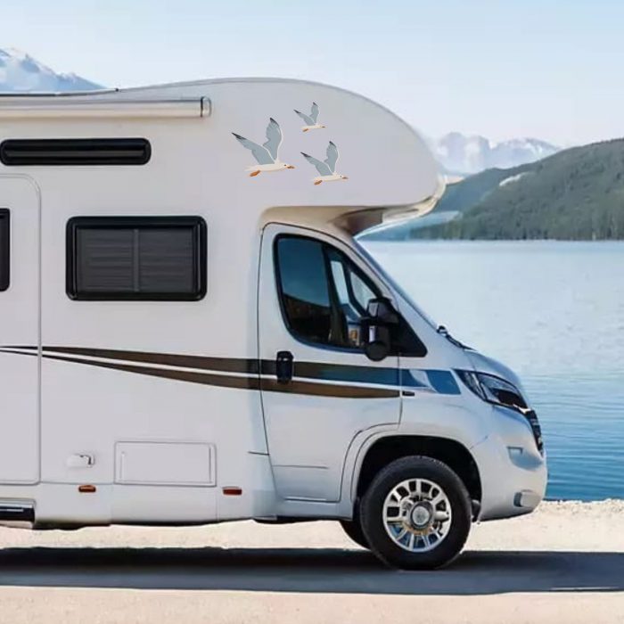 wohnmobil möve aufkleber 3er set