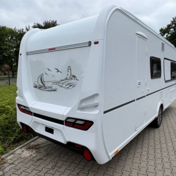 leuchtturm wohnmobil aufkleber mit schiff 100 x 60 cm