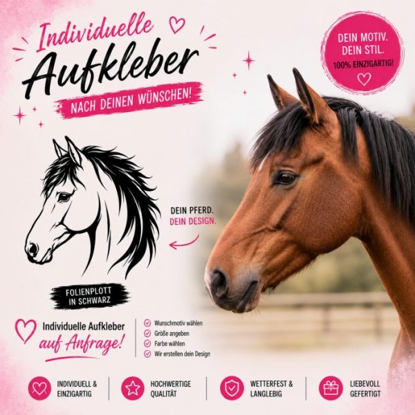 aufkleber pferd dekor für dein pferdeanhänger