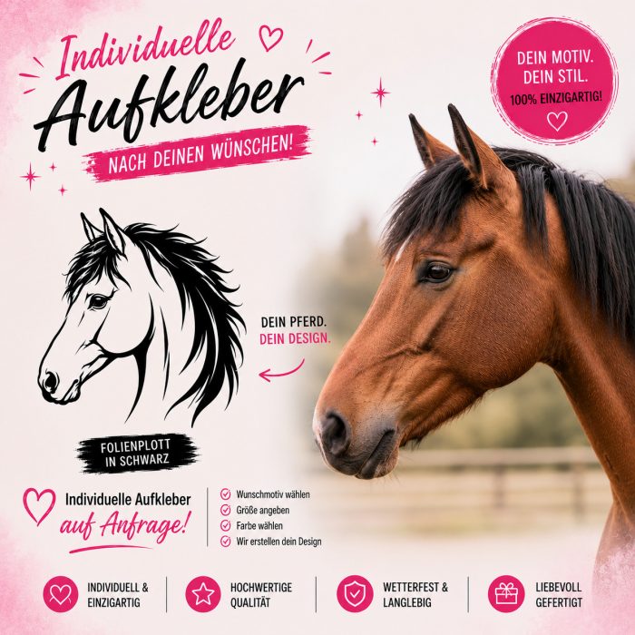 aufkleber pferd dekor für dein pferdeanhänger
