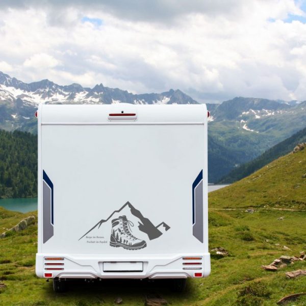 wanderschuh motiv aufkleber wohnmobil bis xxl.