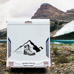 wanderschuh motiv aufkleber wohnmobil bis xxl.