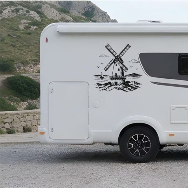 campervan deko windmuehle – fuer bus und caravan
