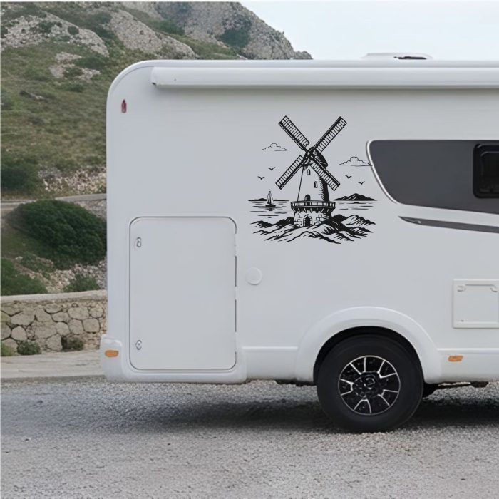 campervan deko windmuehle – fuer bus und caravan
